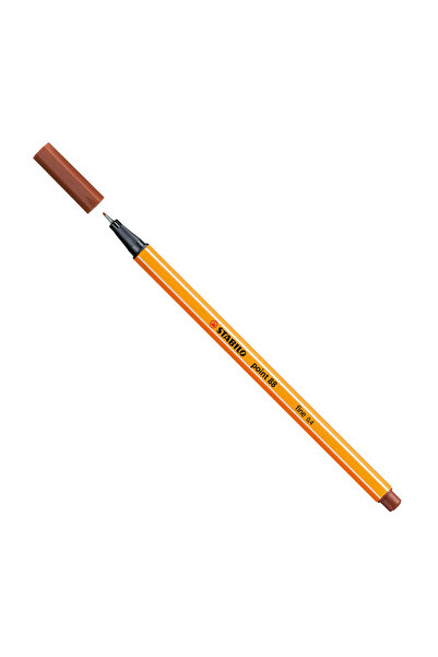 Stabilo 88/38 fine tip felt pen 88 point 0.4 mm hazelnut brown (box of 10)
