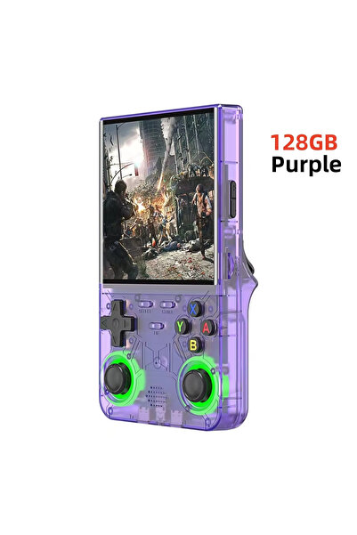 Choice7 R36U 128GB Purple R36 Ultra Handheld Retro Video Game Console IPS Scr...