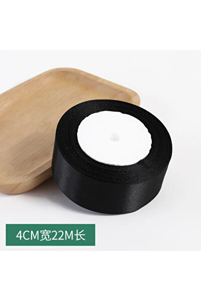 Choice5 ribbon 40mm black 1pc 22 Meters/Roll (6mm-50mm) Black Polyester Satin...