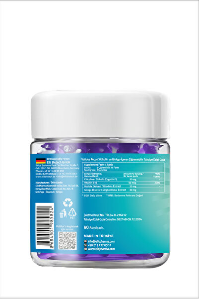 Validus Focus (SİTİKOLİN) 60 Gummies