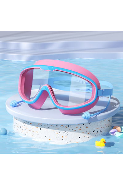 Choice Blue-pink Kids Swimming Goggles Big Frame HD View Anti-fog Waterproof ...