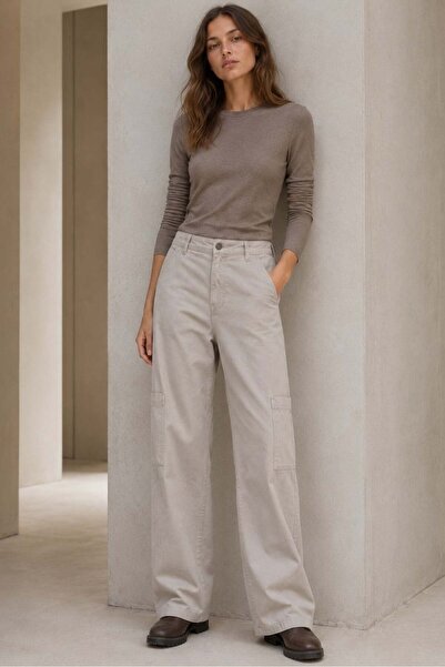 Madmext Stone Color Straight Fit Cargo Pants Mg1601