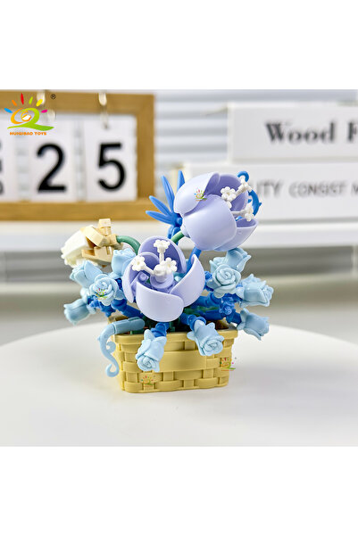 Choice6 NO.86 HUIQIBAO Eternal Flower Model Bouquet Potted Plant Micro Buildi...
