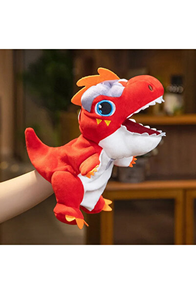 Choice 20cm Red Cute Whole Body Animal Tyrannosaurus Rex Hand Puppet Plush To...