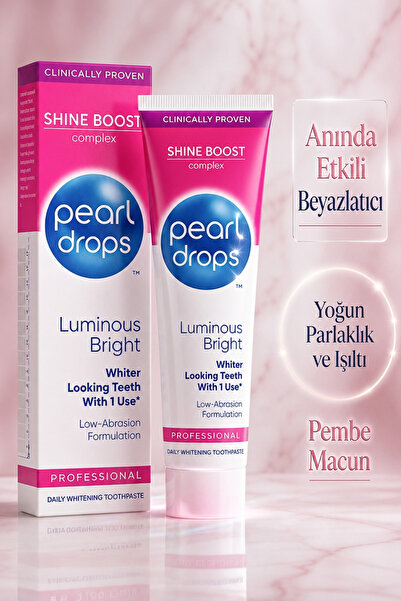 Pearl Drops Luminous Bright - Beyazlatıcı Diş Macunu, Anında Etkili, Işıltılı...