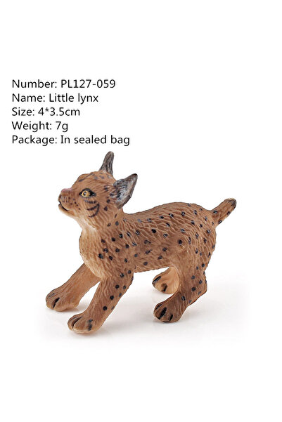 choice2 NO.127-059 Realistic Simulated Forest Animal Lynx Model Solid Simulat...