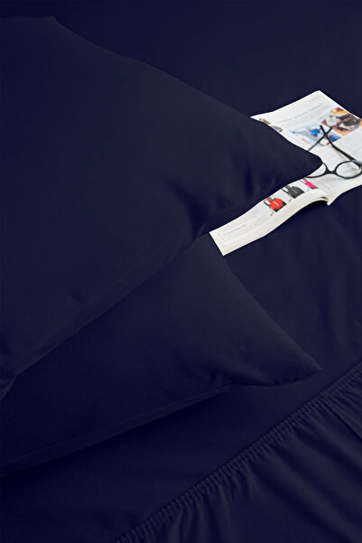 Elart Basic Elastic Sheet Set Single Size 120X200+28 Navy Blue