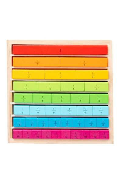 Choice1 B Wooden Montessori Teaching Aids Math Toys Color Fraction Sticks Kin...