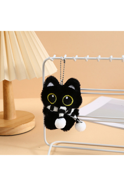 Choice Style C 1Pcs Cute Plush Black Cat Doll Toy Keychain Bag Pendant Charms...