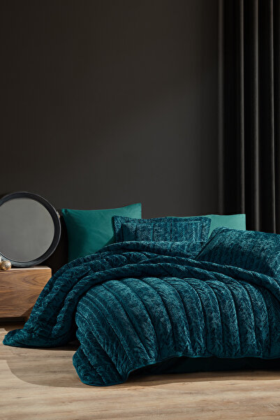 Elart Velvet Comfort Set Uyku Seti Çift Kişilik Kadife 6 parça (230x220cm) Zü...