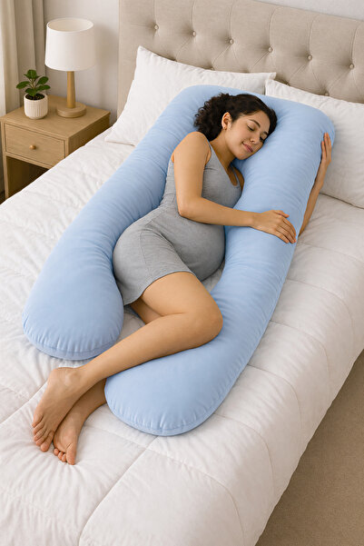 F.A.M.S Pregnancy Pillow U Shape Luxurious Maternity Support Pillow for Comfo...