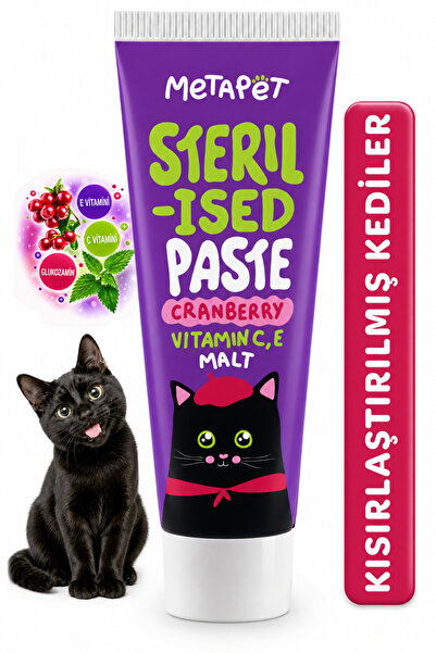 Metapet Kısırlaştırılmış Kediler için Malt Macunu, Sterilised Urinary Care Ma...