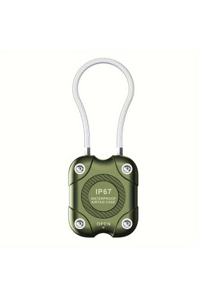 Choice army green for Airtag case -Compatible Waterproof Case With Steel Wire...