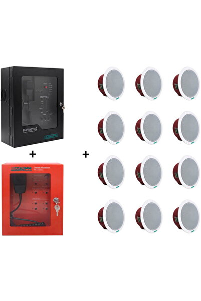 DSPPA Sistem Sonorizare de Evacuare EN54 240W PAVA 2240 + microfon pompier + ...