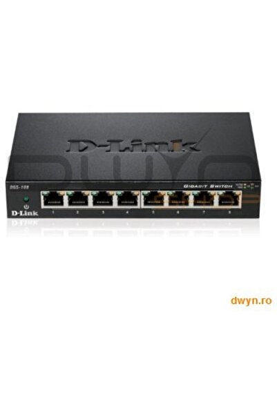 D-Link Διακόπτης δικτύου 8 θυρών 10/100/1000 - Μεταλλικό περίβλημα