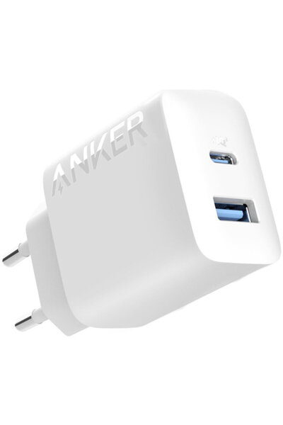 Anker Incarcator retea Anker, "312" 20W, PowerIQ, 1 x USB Type-C, 1 x USB, Alb