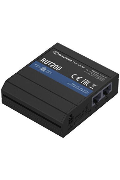 Teltonika Router industrial, Teltonika, 200 LTE/4G/3G/2G, Negru/Albastru