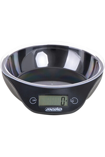 MESKO Cantar de bucatarie cu castron MS3164, 5kg / 1g , gri