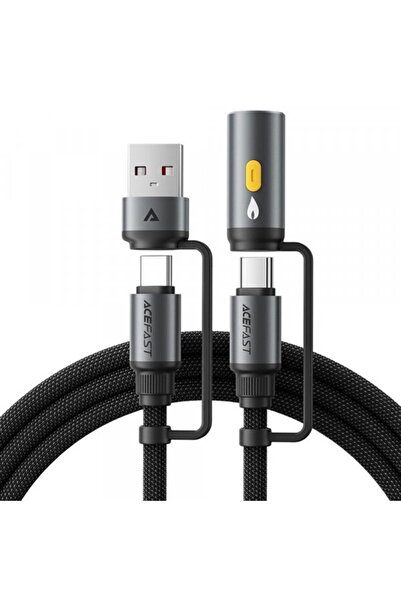Acefast Cablu Date si Incarcare USB-C / USB-A - USB-C / Bricheta Electrica J6...