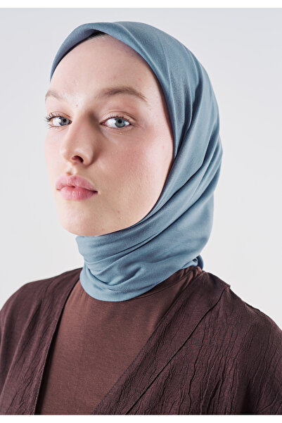 Freshscarfs Eșarfă din bumbac și in Indigo