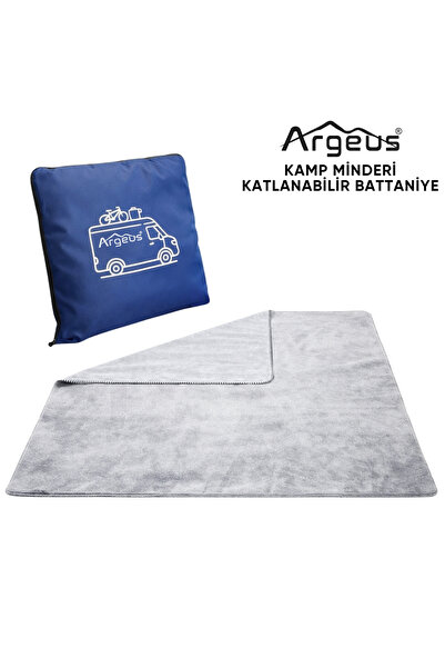 ARGEUS Kamp Minderi & Katlanabilir Polar Kamp Battaniyesi - - Mavi