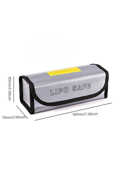 choice2 185 x 75 x 60mm Lithium Battery Explosion-proof Fireproof Bag High Qu...