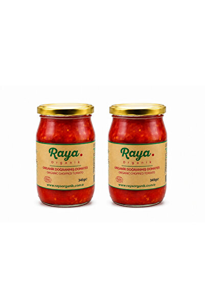 Raya Organik Organik Doğranmış Domates 2'li Paket (345 g x 2) Katkısız Koruyu...