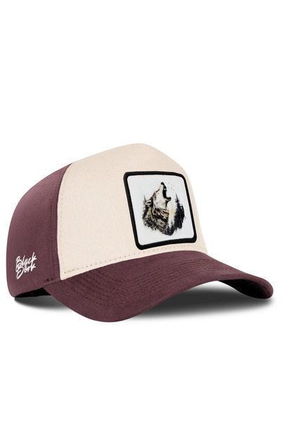 BlackBörk Wolf Logo Coffee-Beige Baseball Cap