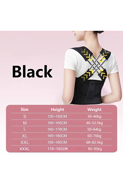 Choice8 XL black Posture Corrector | Adjustable Back Support Belt for Abdomin...
