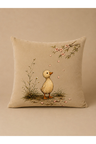 PİKKO HOME Little Duck Tales Digital Printing Polyester Cushion Cover(Kr)