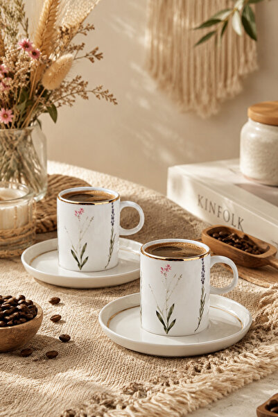 Porland طقم قهوة نباتي 4 قطع