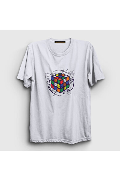Presmono Unisex White Solving Rubiks Cube Rubik Kupu T-shirt340551tt