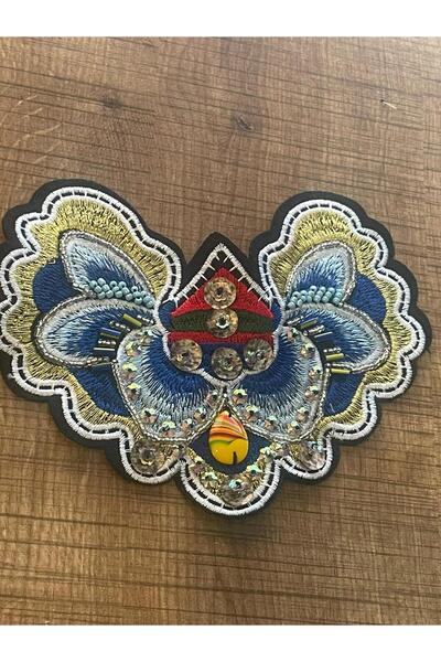 Gönülden Tasarım 15x11 Cm Stone Embroidery Glitter Embroidery Applique Riggin...