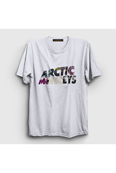 Presmono Unisex bela maska Arctic Monkeys T-shirt 14572tt