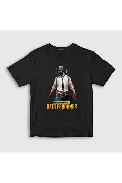 Presmono Unisex dečija crna maska Pubg T-shirt 30250tt