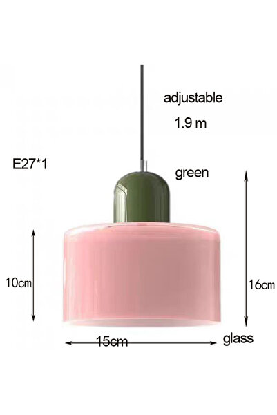 Choice Warm White Pink Nordic Modern Glass Bedroom Bedside Long Line Small Ch...