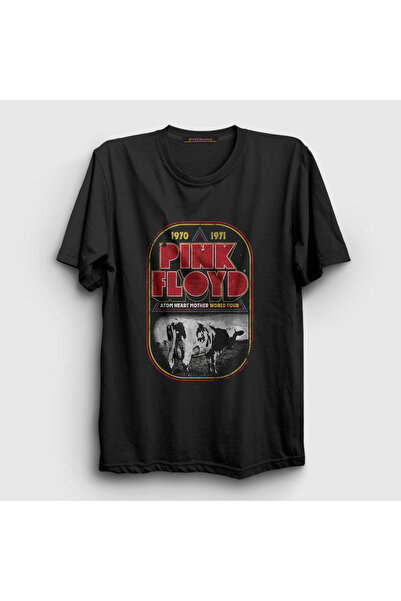 Presmono Unisex Black Atom Heart Mother Pink Floyd T-shirt 76018tt