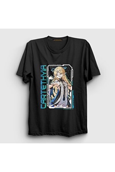 Presmono Unisex Black Cartethyia Wuthering Waves T-Shirt 611839Tt
