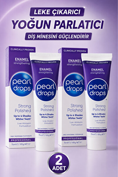Pearl Drops Strong - 2 ADET - Leke Çıkarıcı Beyazlatıcı Diş Macunu 75 ml - Gü...