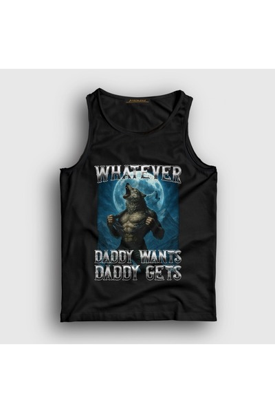 Presmono Unisex Black Whatever Daddy Wants Daddy Gets Kurt Wolf Tank Top 6208...