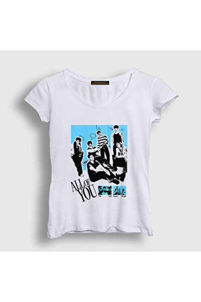 Presmono Women's White All of You K Pop Riize T-Shirt 601398Tt