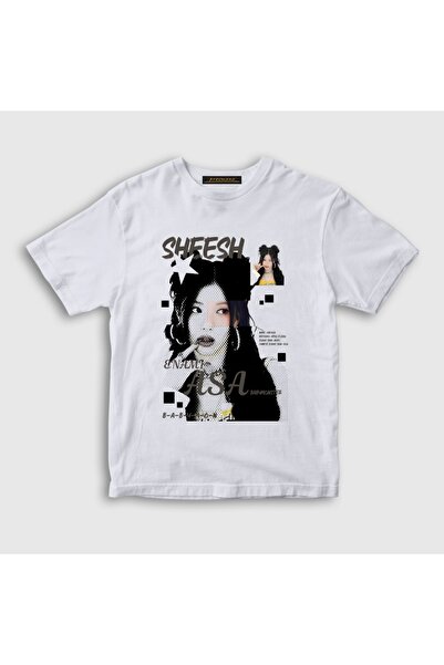 Presmono Unisex Kids White Enami Asa Sheesh K-Pop Babymonster T-Shirt 619755Tt