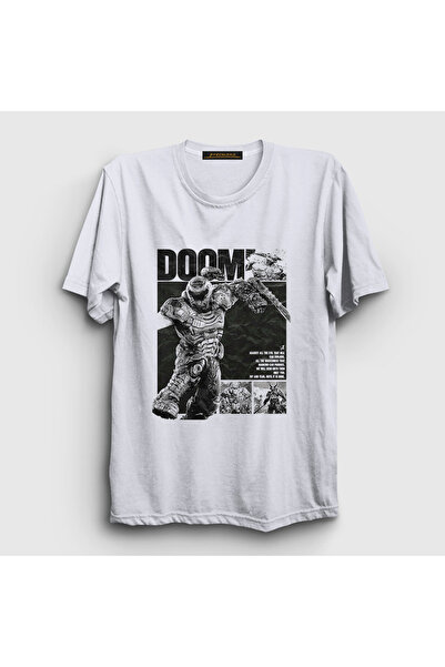 Presmono Unisex beli Doom Slayer Doom The Dark Ages T-shirt 606663tt