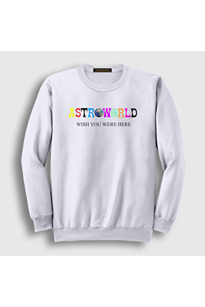 Presmono Unisex bela majica Astroworld V4 Travis Scott 44788tt