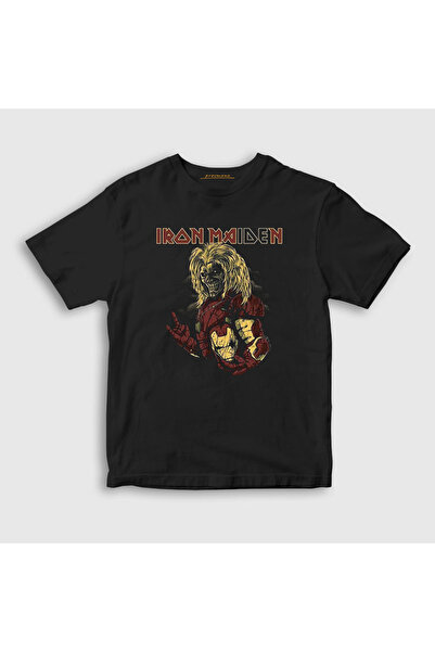 Presmono Unisex dečji crni heroj Iron Maiden T-shirt 86142tt