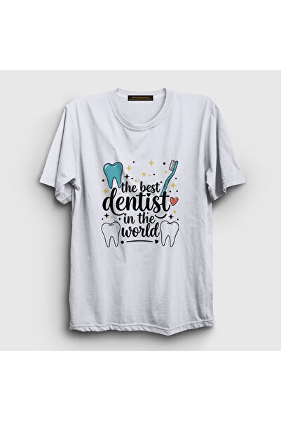 Presmono Unisex White Best Dentist Gift Dentist Dentistry T-Shirt 601830Tt