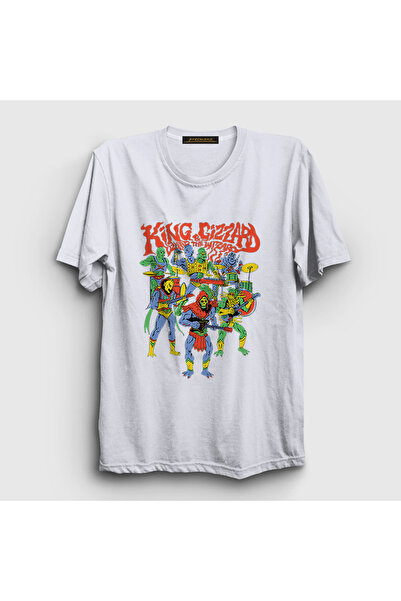 Presmono Unisex White Band King Gizzard and the Lizard Wizard T-Shirt 489057Tt