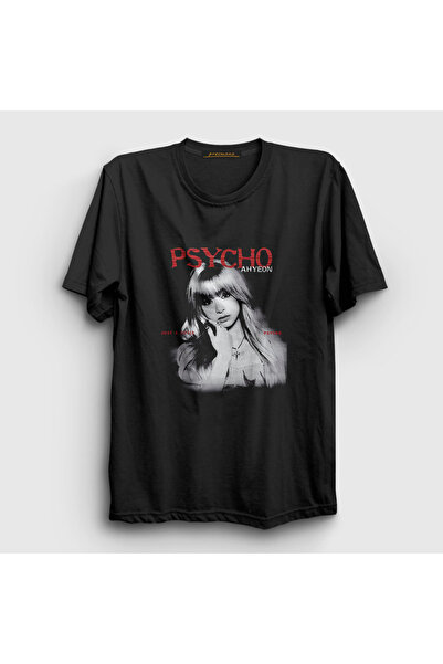 Presmono Unisex Black Ahyeon Psycho K Pop Babymonster T-Shirt 585888Tt