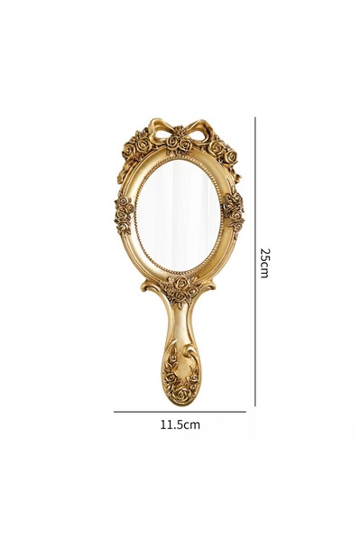 Choice1 11.5x25cm Mirror Gold Vintage Handheld Mirror Vanity Makeup Compact T...