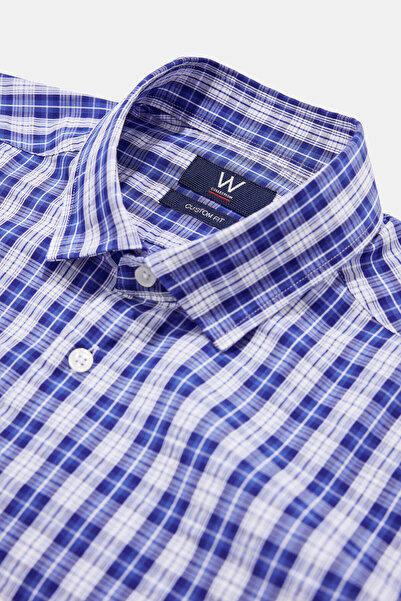 W Collection BEYAZ UZUN KOLLU ÇİZGİLİ DESENLİ GÖMLEK